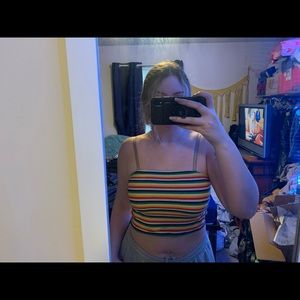 Rainbow tube top